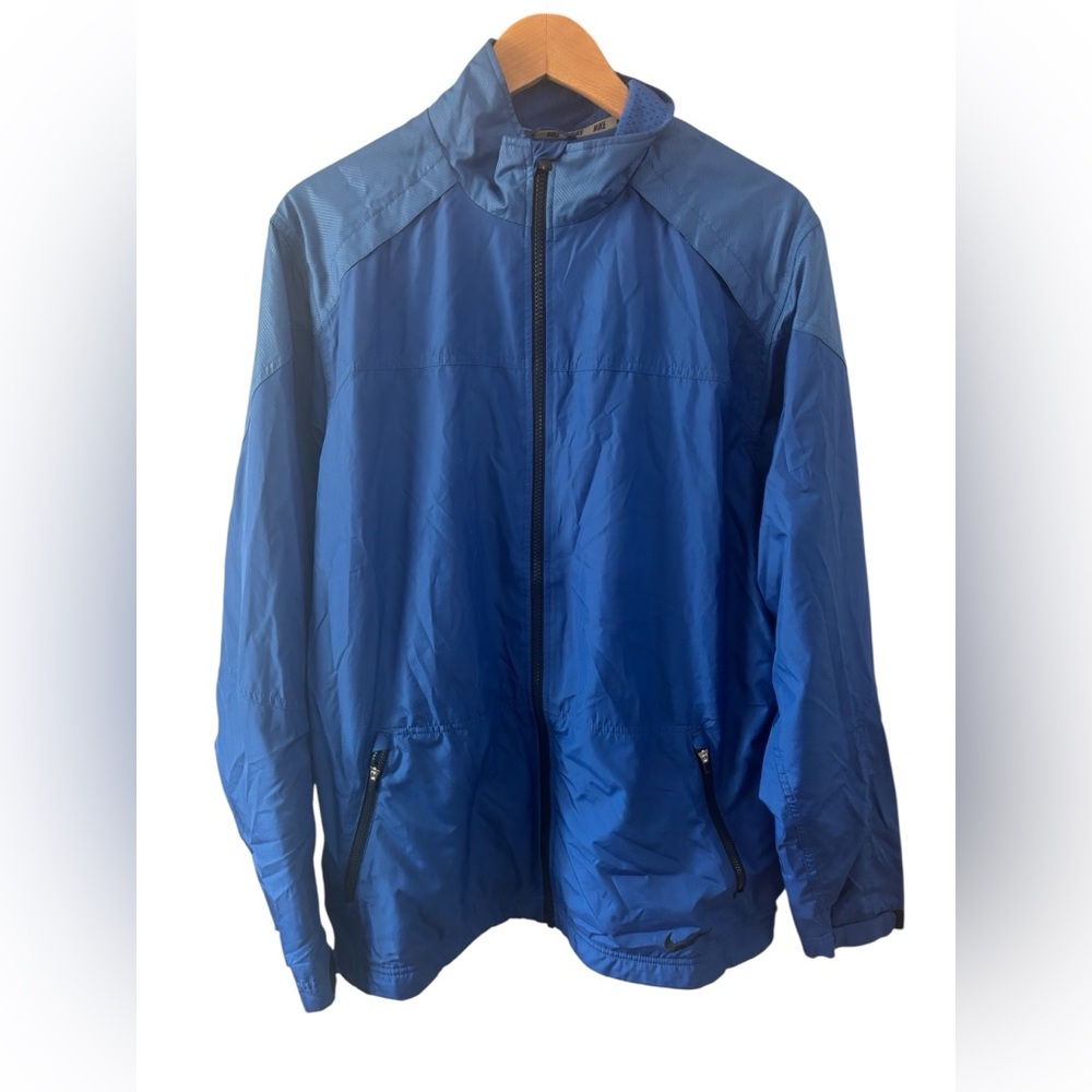 Nike Blue Windbreaker Jacket Mens‎ Size Large Lightweight Athletic